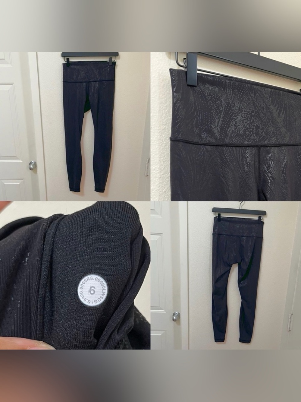 •LULULEMON• Wunder Under High-Rise Tight 28" Shine Acclimatize Black Black Foil